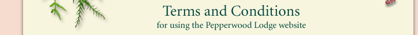 Terms and conditions of using the Pepperwood Lodge website